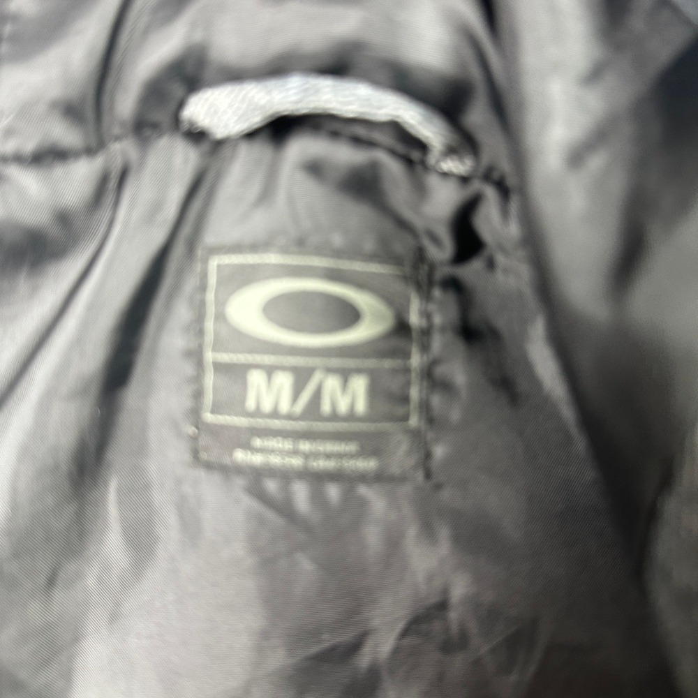 Oakley Hooded Insulated Jacket Mens Medium Gray Snap Front Full Zip Parka Coat - Picture 5 of 14
